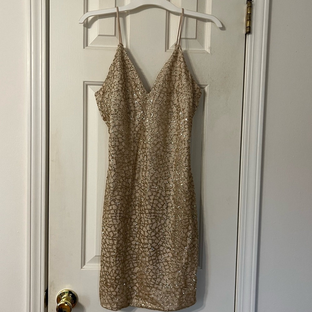 Windsor gold sequin dress